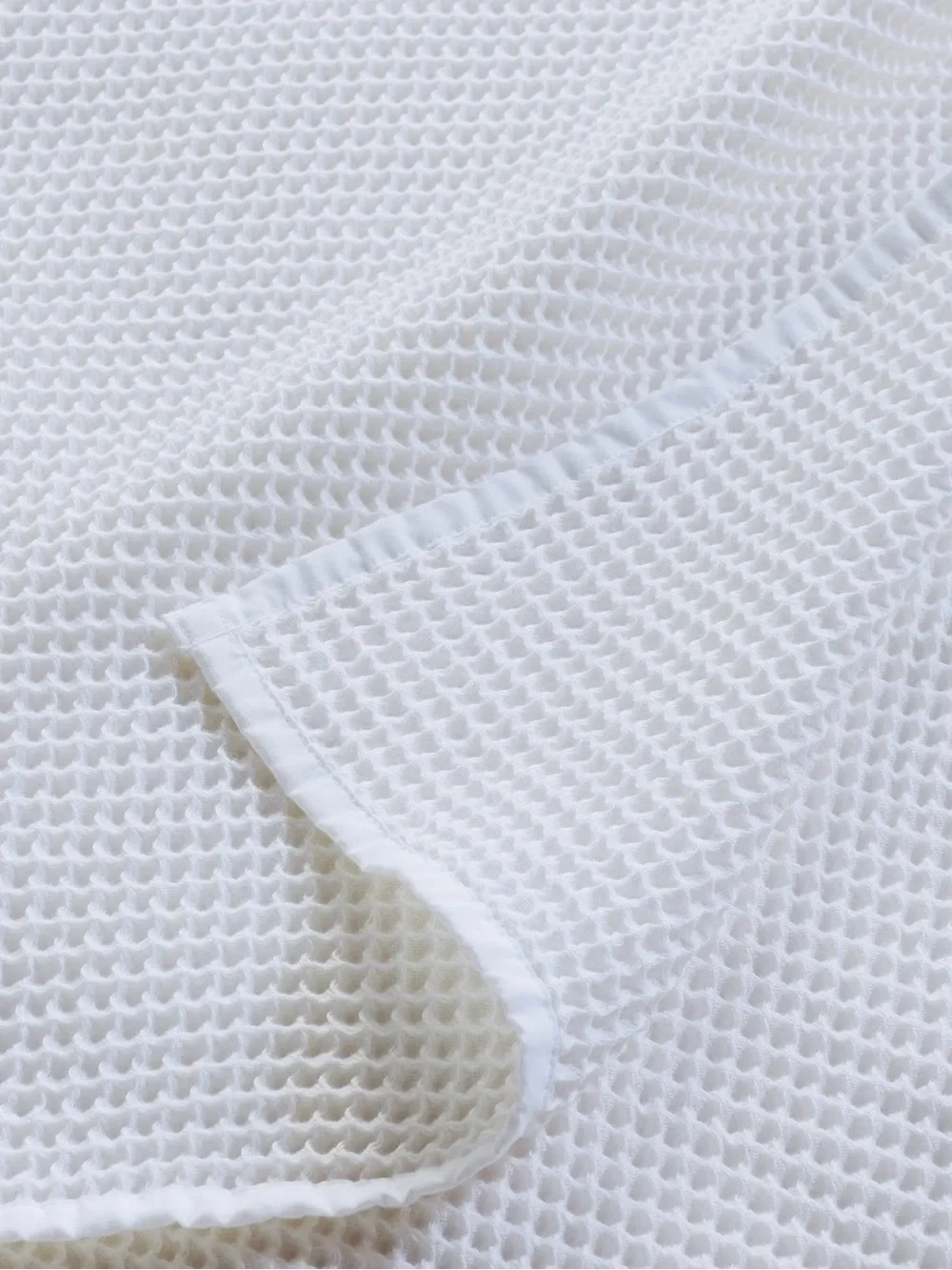 QUINCE 100% ORGANIC COTTON LOFTY WAFFLE WHITE BLANKET CAL/KING NEW